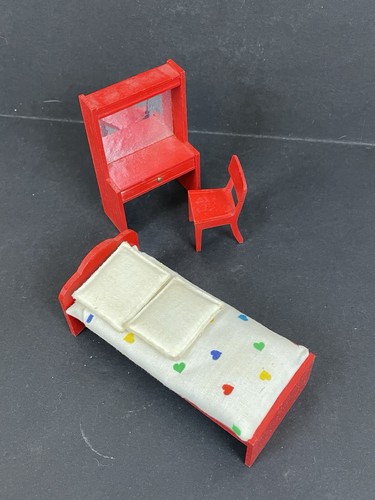 Doll house miniature - miniature, red