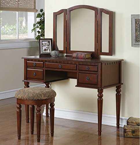 Cherry vanity set tri - 3, pc