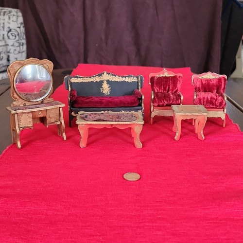Wood dollhouse living - 1:12,