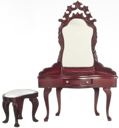 Dolls house mahogany vanity - house,